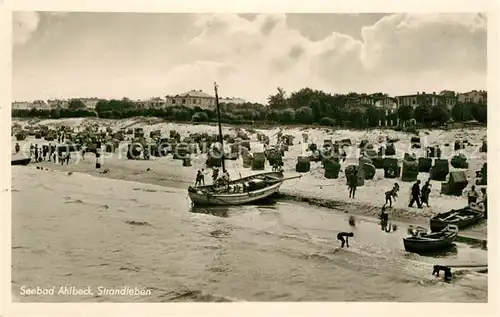 AK / Ansichtskarte Ahlbeck_Ostseebad Strandleben Ahlbeck_Ostseebad