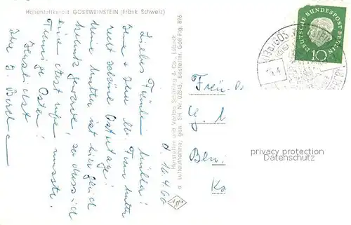 AK / Ansichtskarte Goessweinstein Panorama Goessweinstein