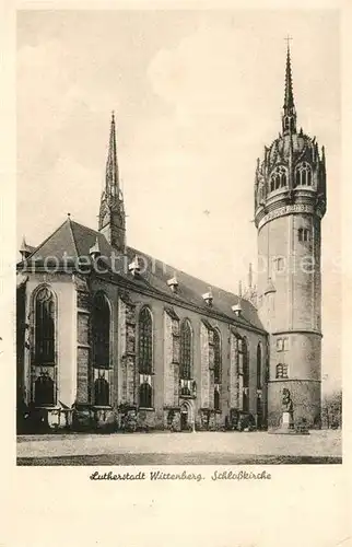 AK / Ansichtskarte Wittenberg_Lutherstadt Schlosskirche Wittenberg_Lutherstadt