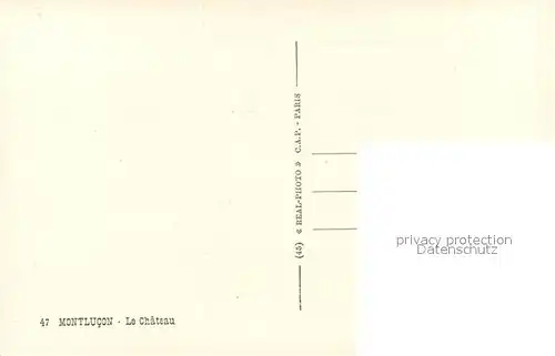 AK / Ansichtskarte Montlucon Chateau Montlucon