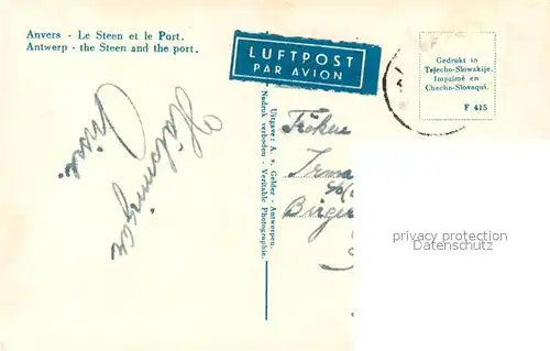 AK / Ansichtskarte Antwerpen_Anvers Het Steen en de Haven Antwerpen Anvers