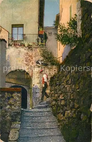 AK / Ansichtskarte Gandria_Lago_di_Lugano Vicolo Kuenstlerkarte Gandria_Lago_di_Lugano