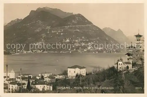 AK / Ansichtskarte Lugano_TI Monte Bre Villa Cattaneo Lugano_TI