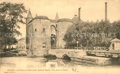 AK / Ansichtskarte Bruges_Gironde Porte de Gand  Bruges Gironde