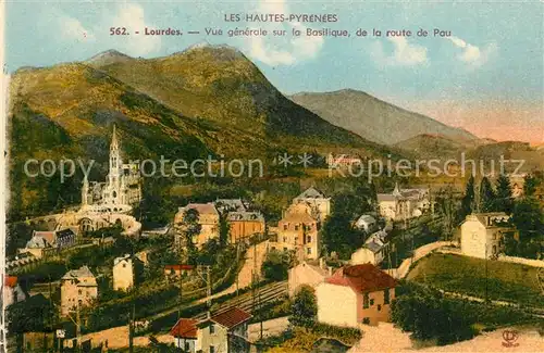 AK / Ansichtskarte Lourdes_Hautes_Pyrenees Panorama Basilique  Lourdes_Hautes_Pyrenees