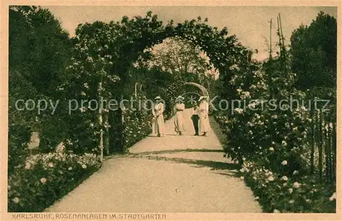 AK / Ansichtskarte Karlsruhe_Baden Rosenanlagen Stadtgarten Karlsruhe_Baden