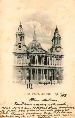 AK / Ansichtskarte London Sankt Paul London