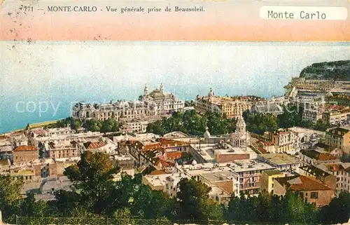 AK / Ansichtskarte Monte Carlo Panorama Beausoleil Monte Carlo