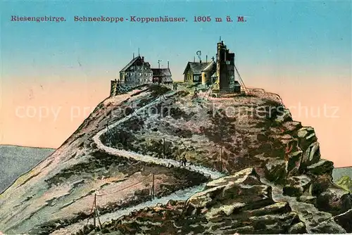 AK / Ansichtskarte Schneekoppe_Snezka Koppenhaeuser  Schneekoppe Snezka