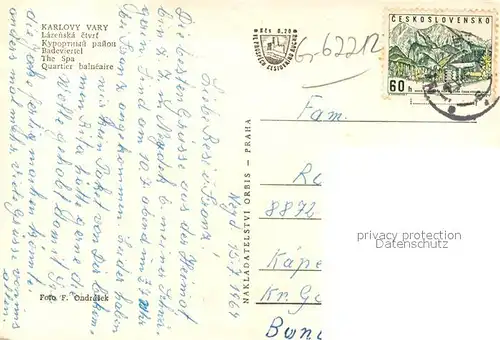 AK / Ansichtskarte Karlovy_Vary Badeviertel Karlovy Vary