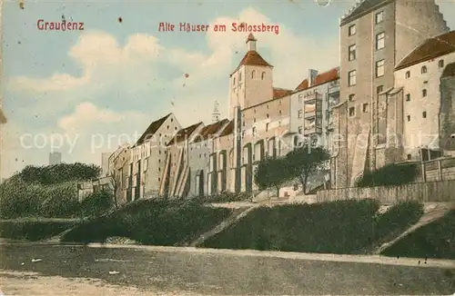 AK / Ansichtskarte Graudenz_Westpreussen Alte Haeuser am Schlossberg Graudenz_Westpreussen