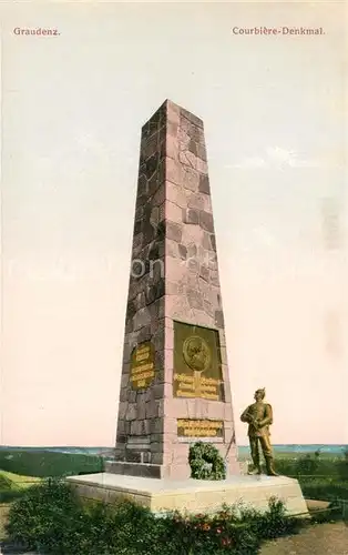 AK / Ansichtskarte Graudenz_Westpreussen Courbiere Denkmal Graudenz_Westpreussen