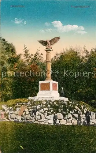AK / Ansichtskarte Graudenz_Westpreussen Kriegerdenkmal Graudenz_Westpreussen