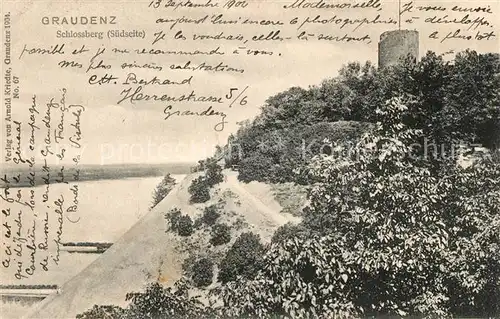 AK / Ansichtskarte Graudenz_Westpreussen Schlossberg Graudenz_Westpreussen