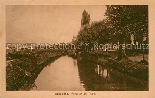 AK / Ansichtskarte Graudenz_Westpreussen Partie an der Trinke Graudenz_Westpreussen