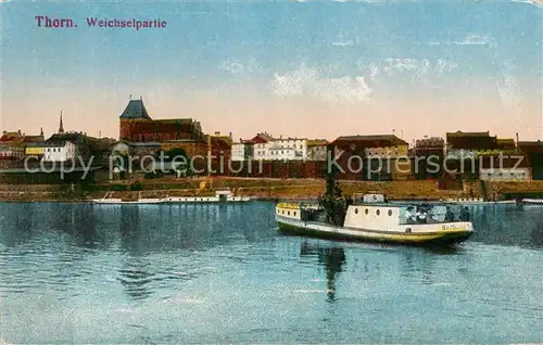 AK / Ansichtskarte Thorn_Westpreussen Weichselpartie Thorn_Westpreussen