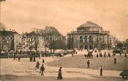 AK / Ansichtskarte Kopenhagen Kongens Nytorv met Kgl. Theater Kopenhagen