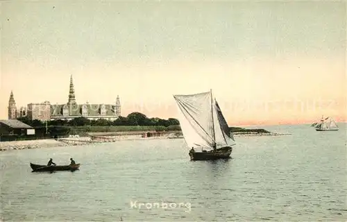 AK / Ansichtskarte Kronborg Segelboot Kronborg