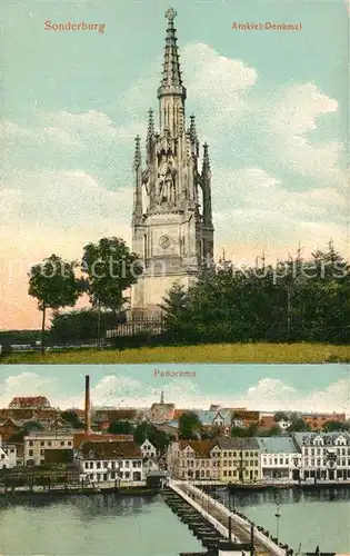 AK / Ansichtskarte Sonderburg Arnkiel Denkmal Panorama Sonderburg