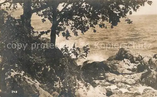 AK / Ansichtskarte Abbazia_Istrien Kueste Felsen Abbazia_Istrien