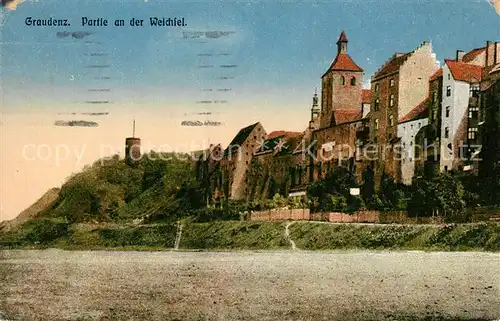 AK / Ansichtskarte Graudenz_Westpreussen Partie an der Weichsel Graudenz_Westpreussen