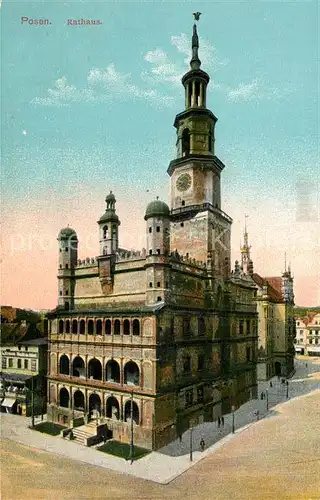 AK / Ansichtskarte Posen_Poznan Rathaus Posen Poznan