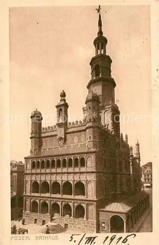 AK / Ansichtskarte Posen_Poznan Rathaus Posen Poznan