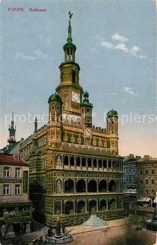 AK / Ansichtskarte Posen_Poznan Rathaus Posen Poznan