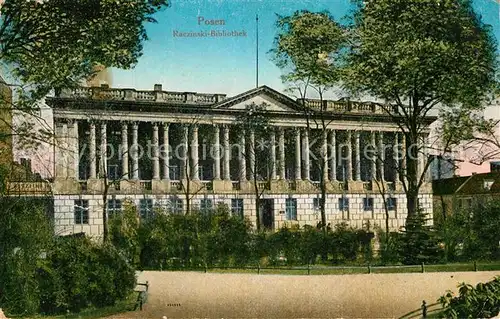 AK / Ansichtskarte Posen_Poznan Raczinski Bibliothek Posen Poznan
