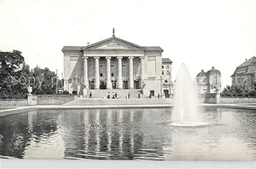 AK / Ansichtskarte Posen_Poznan Stadttheater Fontaene Posen Poznan