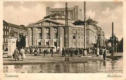 AK / Ansichtskarte Kattowitz Oberschlesien Stadttheater Kattowitz Oberschlesien