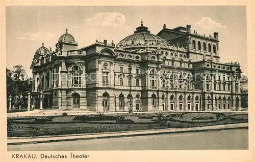 AK / Ansichtskarte Krakau_Krakow Deutsches Theater Krakau Krakow