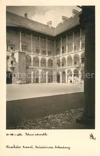 AK / Ansichtskarte Krakow_Krakau Wawel Dziedziniec Arkadowy Krakow Krakau