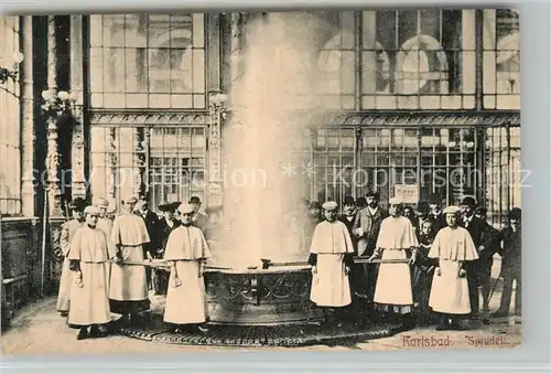 AK / Ansichtskarte Karlsbad_Eger Sprudel Karlsbad_Eger