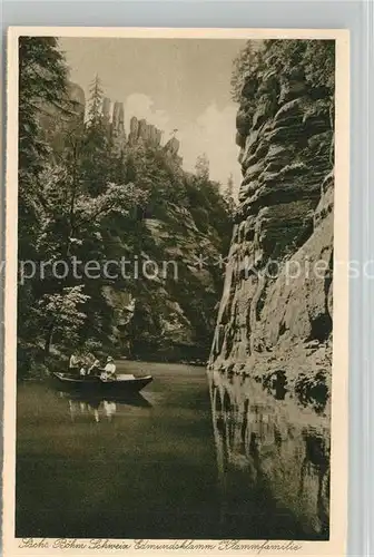 AK / Ansichtskarte Edmundsklamm_Boehmen Klammfamilie Edmundsklamm_Boehmen