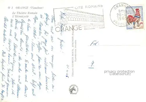 AK / Ansichtskarte Orange Theatre Romain Hemicycle Amphitheater Orange