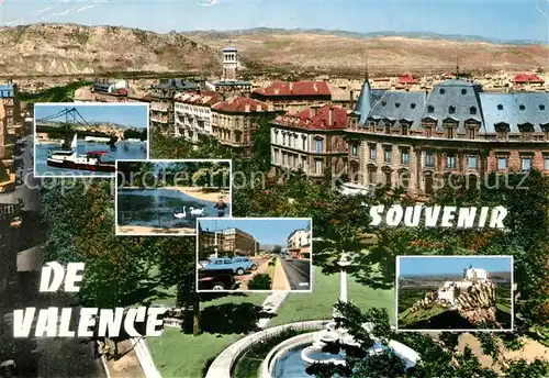 AK / Ansichtskarte Valence_Drome Stadtpanorama Park Boot Schloss Valence_Drome