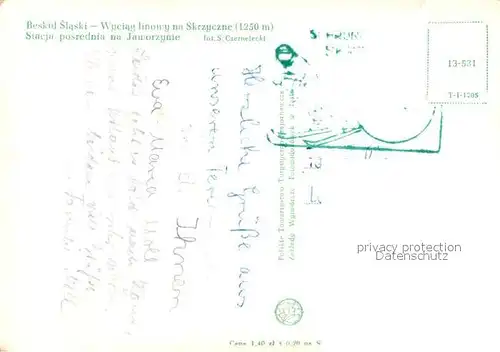AK / Ansichtskarte Jaworzyna_Krynicka Stacja posrednia na Jaworzynie Beskid Slaski Liftstation Beskiden 