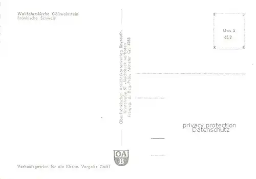 AK / Ansichtskarte Goessweinstein Wallfahrtskirche Fliegeraufnahme Goessweinstein