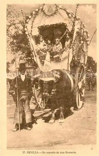 AK / Ansichtskarte Sevilla_Andalucia Un aspecto de una Romeria Sevilla_Andalucia