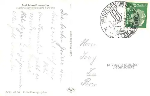 AK / Ansichtskarte Bad_Sebastiansweiler Chrisliches Erholungsheim Bad_Sebastiansweiler