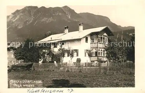 AK / Ansichtskarte Oberstdorf Villa Waibel Oberstdorf