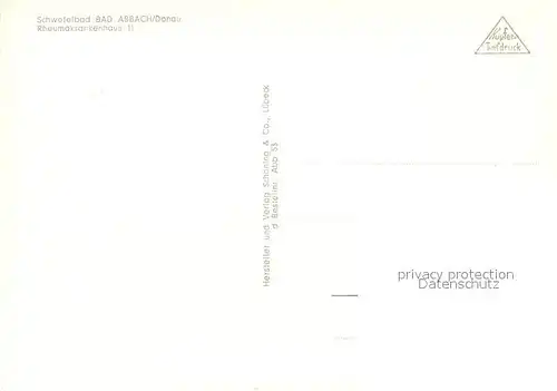 AK / Ansichtskarte Bad_Abbach Rheumakrankenhaus Schwefelbad Kupfertiefdruck Bad_Abbach