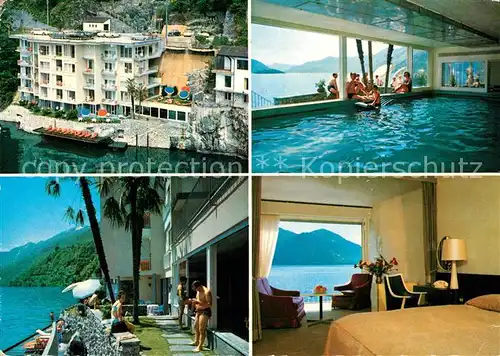 AK / Ansichtskarte Ascona_Lago_Maggiore Hotel Acapulco Hallenbad Fremdenzimmer Ascona_Lago_Maggiore