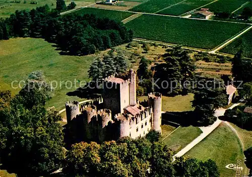 AK / Ansichtskarte Mazeres_Gironde Chateau de Roquetaillade XIV siecle vue aerienne Mazeres Gironde