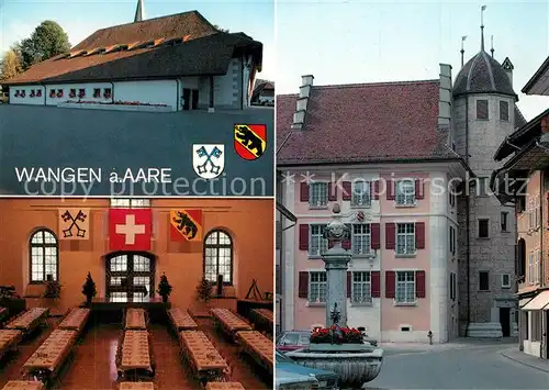 AK / Ansichtskarte Wangen_Aare Salzhaus mit Bankettsaal Wirtekonsortium Brunnen Altstadt Wangen Aare