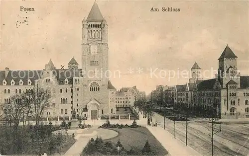 AK / Ansichtskarte Posen_Poznan Am Schloss Posen Poznan