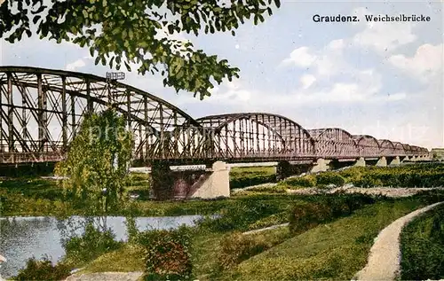 AK / Ansichtskarte Graudenz_Westpreussen Weichselbruecke Graudenz_Westpreussen