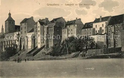 AK / Ansichtskarte Graudenz_Westpreussen Speicher an der Weichsel Graudenz_Westpreussen