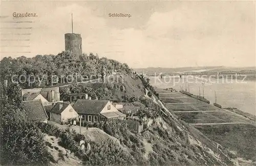 AK / Ansichtskarte Graudenz_Westpreussen Schlossberg Weichsel Graudenz_Westpreussen